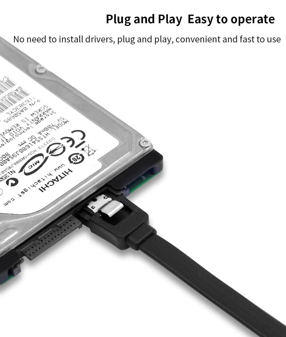 Cable SATA 3,0 Cable de datos en serie de disco duro de estado sólido Cable de disco duro Sata Flexible multiespecidad Compatible con dispositivos SATA - imagen 2