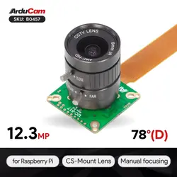 Módulo cámara Raspberry Pi con obturador enrollable y lente CS