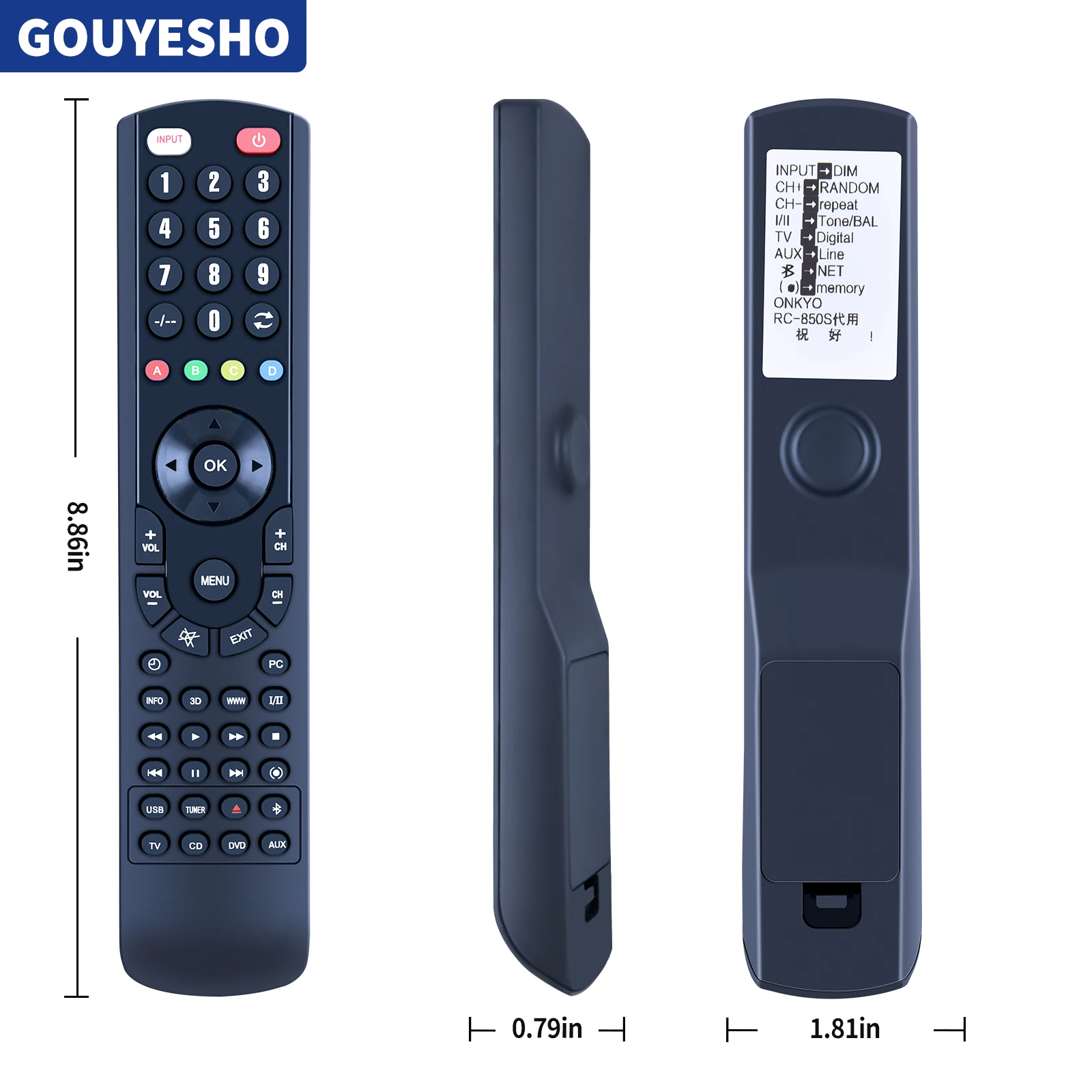 Mando a distancia para receptor de CD de red, Control remoto para Onkyo 24140850, RC-850S, CR-N755, CR-N755-B, CS-N765, CR-N775-B, CR-N755-S - imagen 5