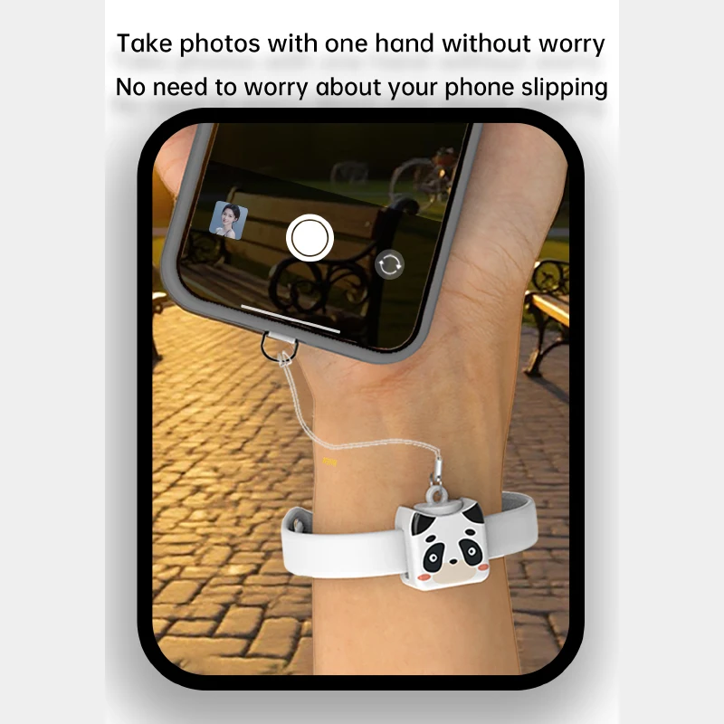 Nuevo cordón de pulsera de silicona ajustable con bloqueo automático de dibujos animados para iPhone Samsung Xiaomi Google Moto Huawei Honor todos los teléfonos - imagen 4