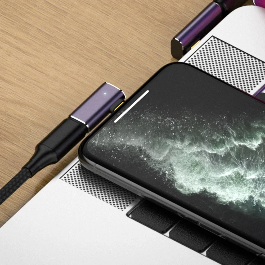 Conector de cargador USB 4,0 PD 240W 8K 60Hz para Macbook 40Gbps adaptador USB C OTG de alta velocidad en forma de U ángulo recto macho a hembra - imagen 4