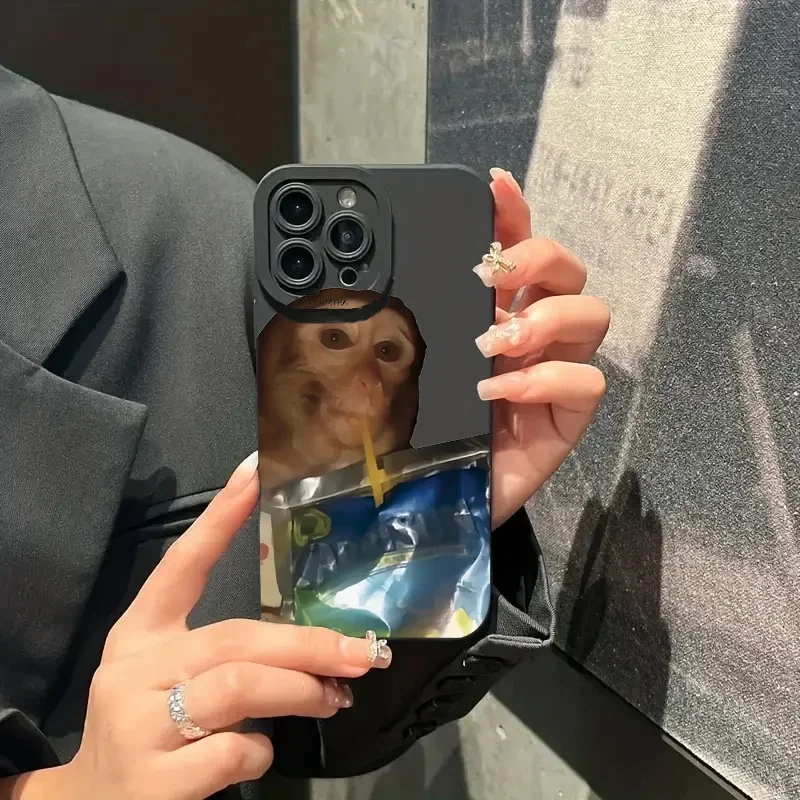 Funda de silicona blanda con estampado de mono a prueba de golpes para iPhone, 11, 12, 13, 14, 15 Pro Max, XS, X, XR, 7, 8 Plus, SE, 2022, 15 - imagen 3