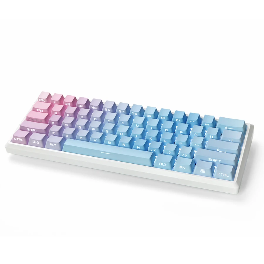 Blue Enchantress Teclas PBT para GK61/68/87 - Gradiente azul LED - imagen 3