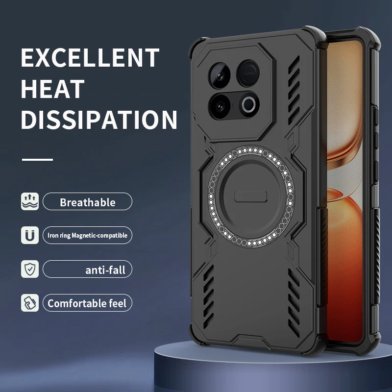 Heat Dissipation Phone Case For vivo iQOO Z10 Turbo Pro Case Magnetic Attraction Piece For iQOO Z10 Turbo 5G China чехол Cover - imagen 2
