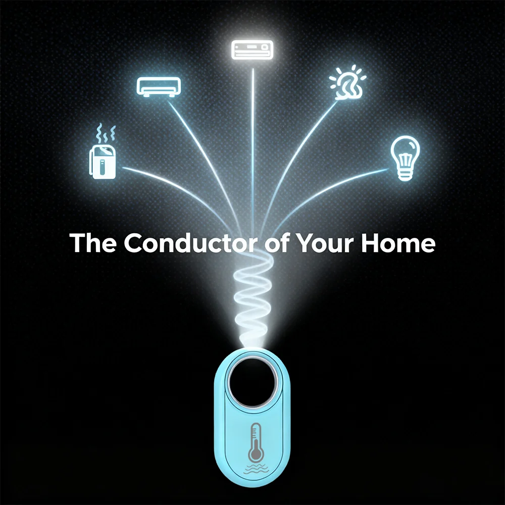 Tuya Zigbee-Sensor inteligente de temperatura y humedad para colgar, humidificador para el hogar, termostato, conexión de escena, Control por aplicación - imagen 4