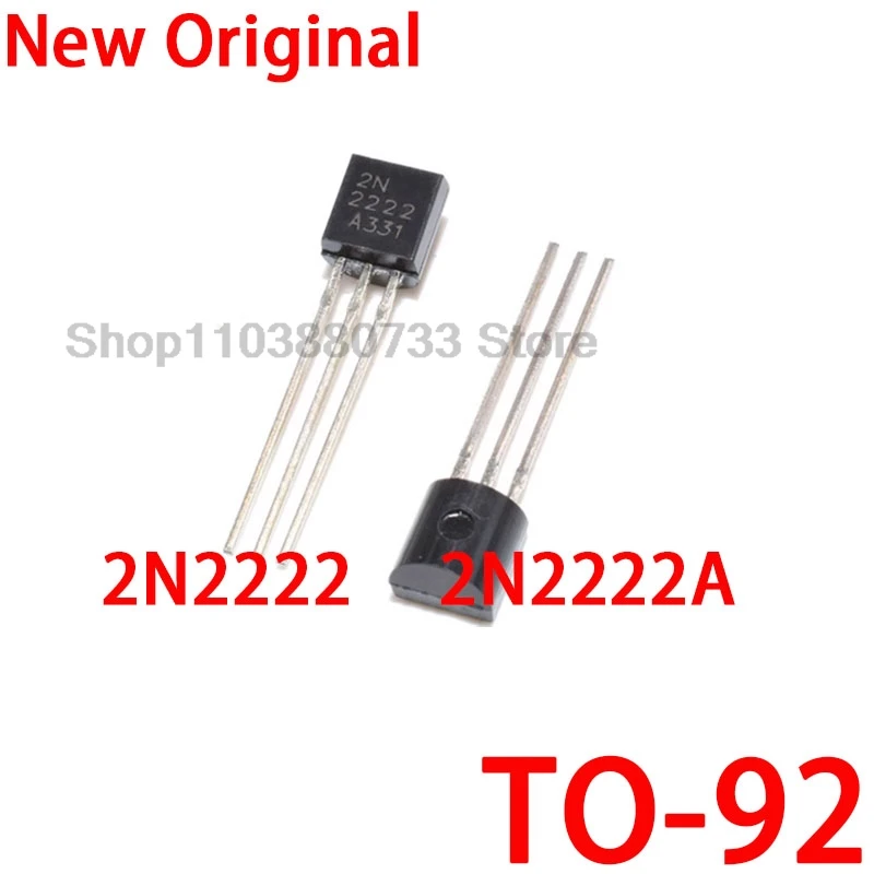 100 Uds 100% nuevo chip 2N2222 2N2222A TO-92 a 92 Transistor nuevo original
