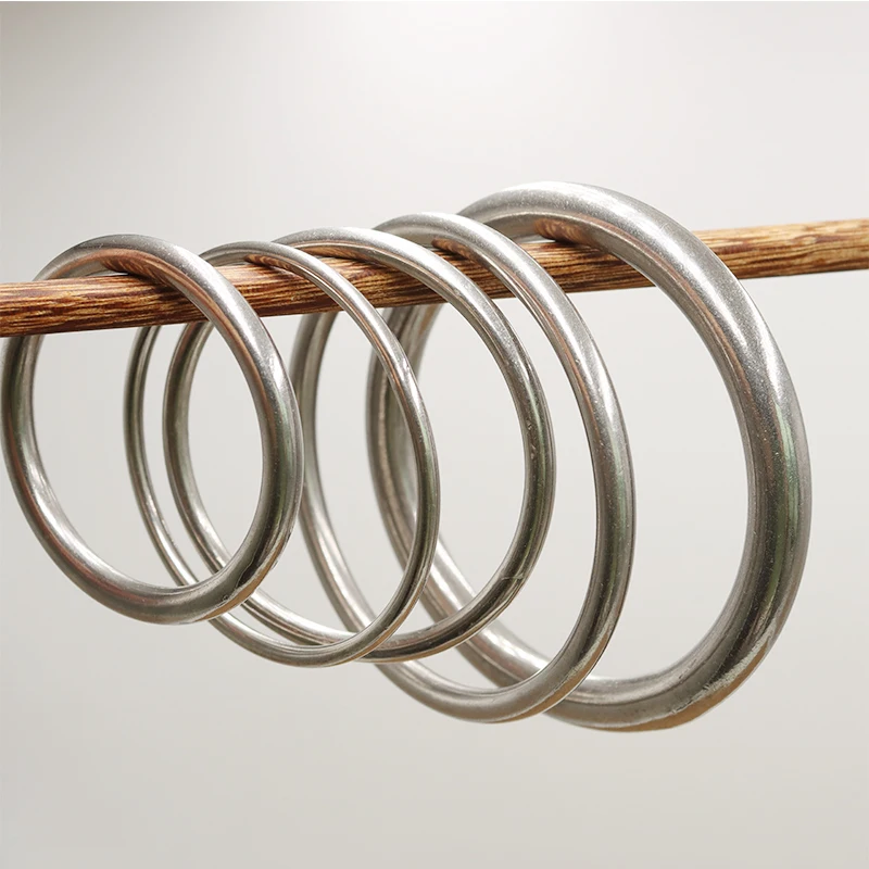 Anillo redondo sólido fuerte de acero inoxidable 304, junta tórica fundida, hebilla redonda sin costuras para correa, cinturón, Collar para mascotas, aparejo, anillo colgante para Yoga - imagen 3