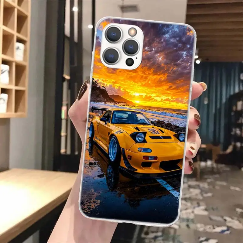 JDM Car RX7 Cool Silicon Call Phone Case para iPhone 11 12 Mini 13 Pro X XS Max XR 7 8 Plus 6 6S 5 5S SE 2020 - imagen 4