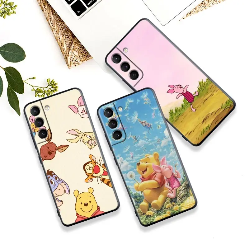 W-winnie The Pooh Piglet Tigger, funda para Galaxy S24 Ultra, S23 FE, S22, S21 Plus, S20, S23, Samsung S24, funda de silicona