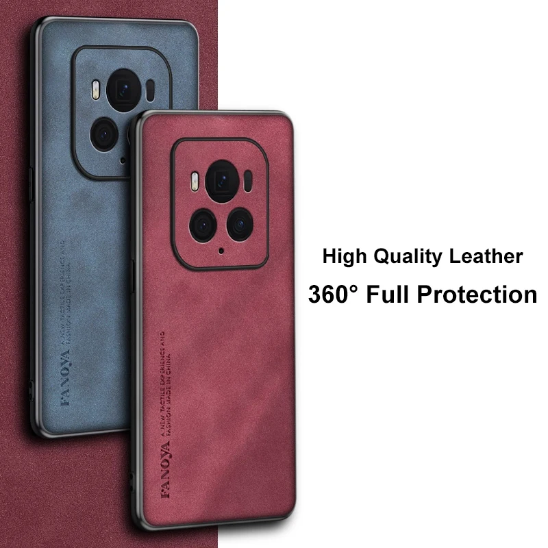 Funda de teléfono de cuero PU de lujo para Honor Magic 6 Pro RSR 5G, cubierta trasera de silicona, protección completa - imagen 3