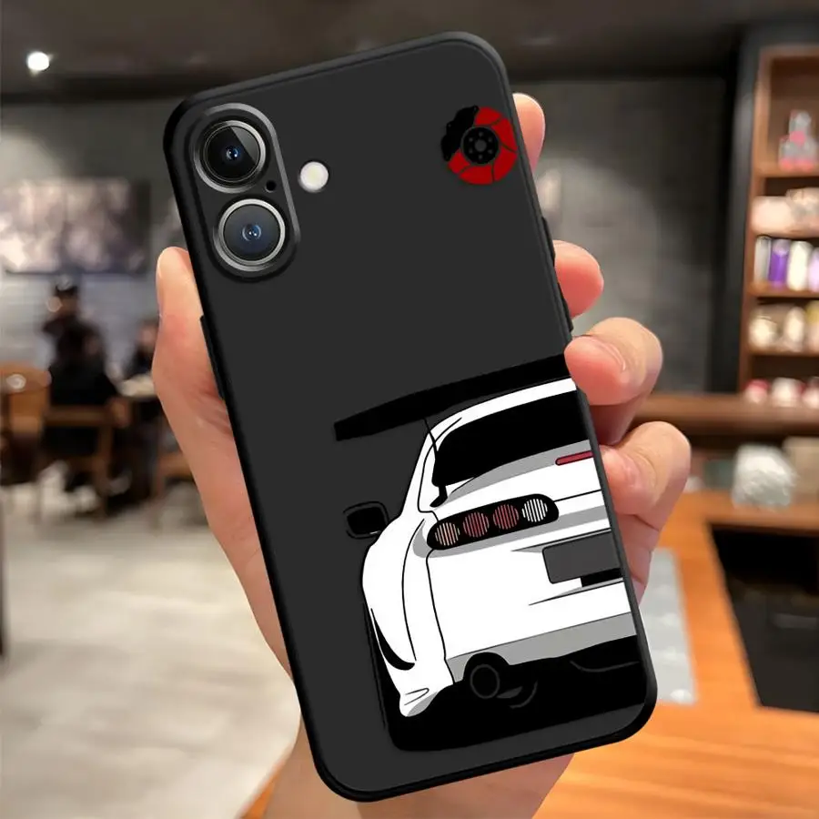 Funda de teléfono suave negra con dibujos animados para iPhone 13 12 11 17 Pro Max 17Air XR XS Max 7 8 15 16 14 Plus - imagen 2