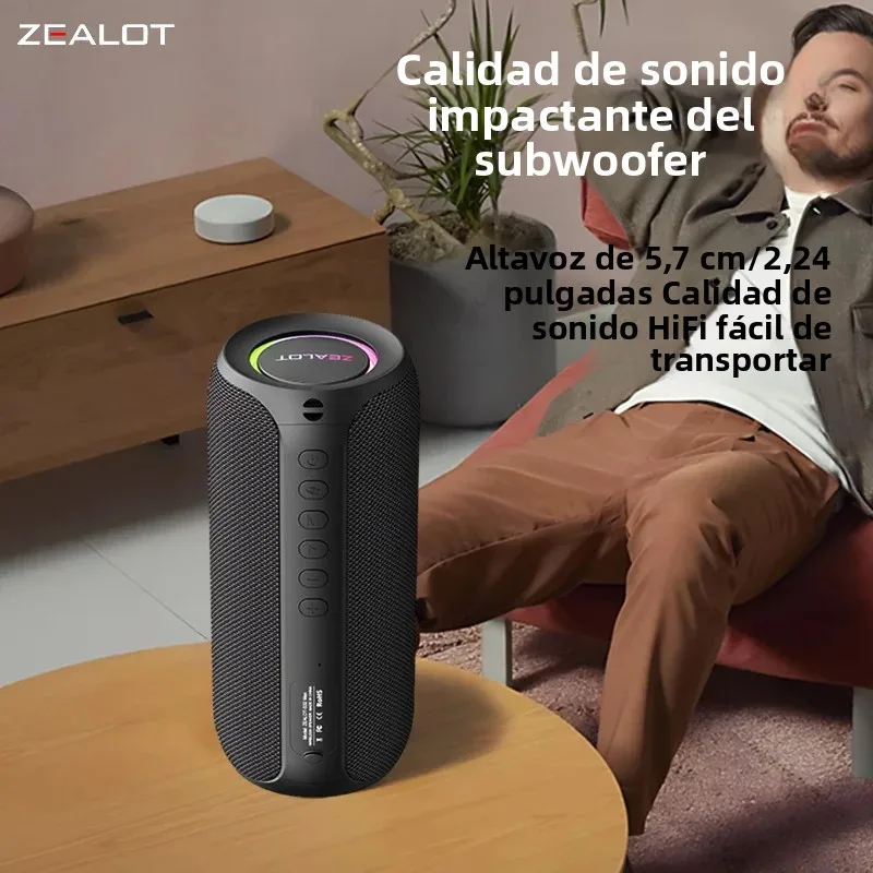 ZEALOT S32Max Altavoz inalámbrico portátil 20W con luz RGB Emparejamiento dual Batería de 3600mAh Bajos en auge - Dispositivo de audio inalámbrico - imagen 5