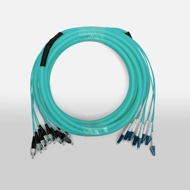 Paquete de cable de conexión de fibra para interiores OM3 LC-FC 4/6/8/12/24 núcleos puente óptico cable de parche de fibra óptica multimodo 4C 6C 8C 12C 24C 10m - imagen 2