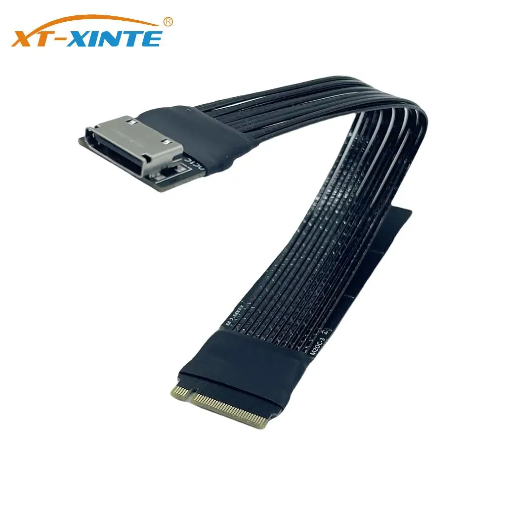 Cable de extensión M.2 a Oculink 4i para base externa DOCK-OC5 DOCK-OC6 para Cable NVME a SFF8612 PCIe 4,0 X4 Cable plateado