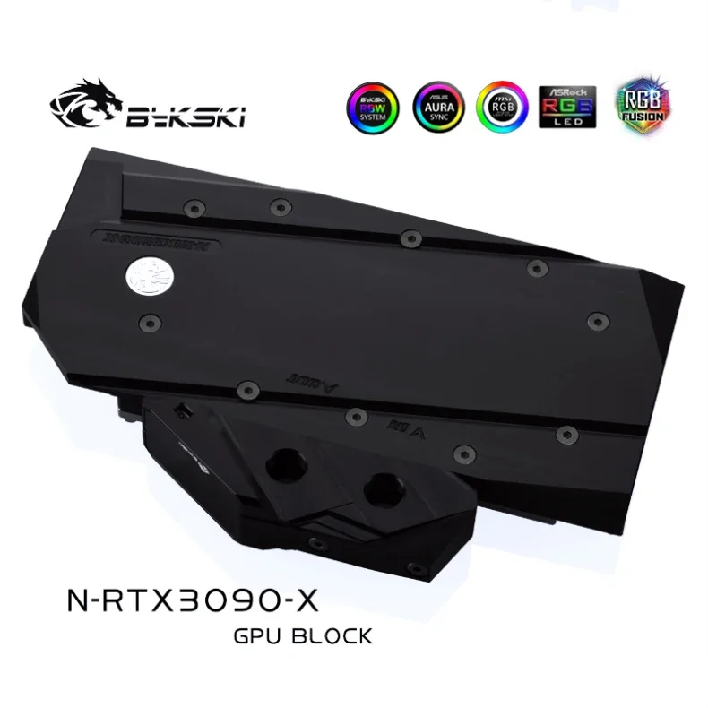 Bykski Water POM Block utiliza para nVIDIA RTX3080 3090 Edición de referencia Tarjeta GPU/Bloc de cobre/placa trasera
