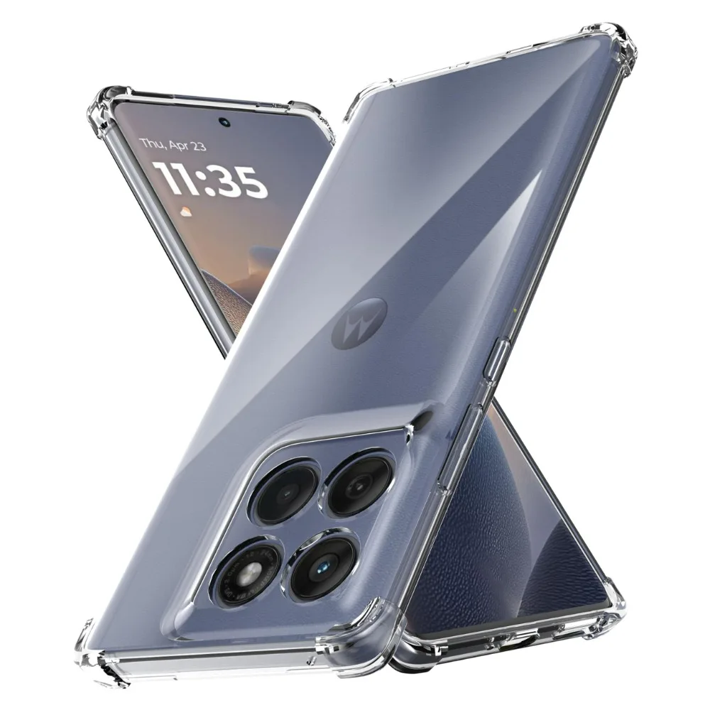Funda para Moto Motorola Edge 50 60 Fsuion Pro 40 Neo, parachoques protector transparente, funda fina de silicona Tpu suave antigolpes