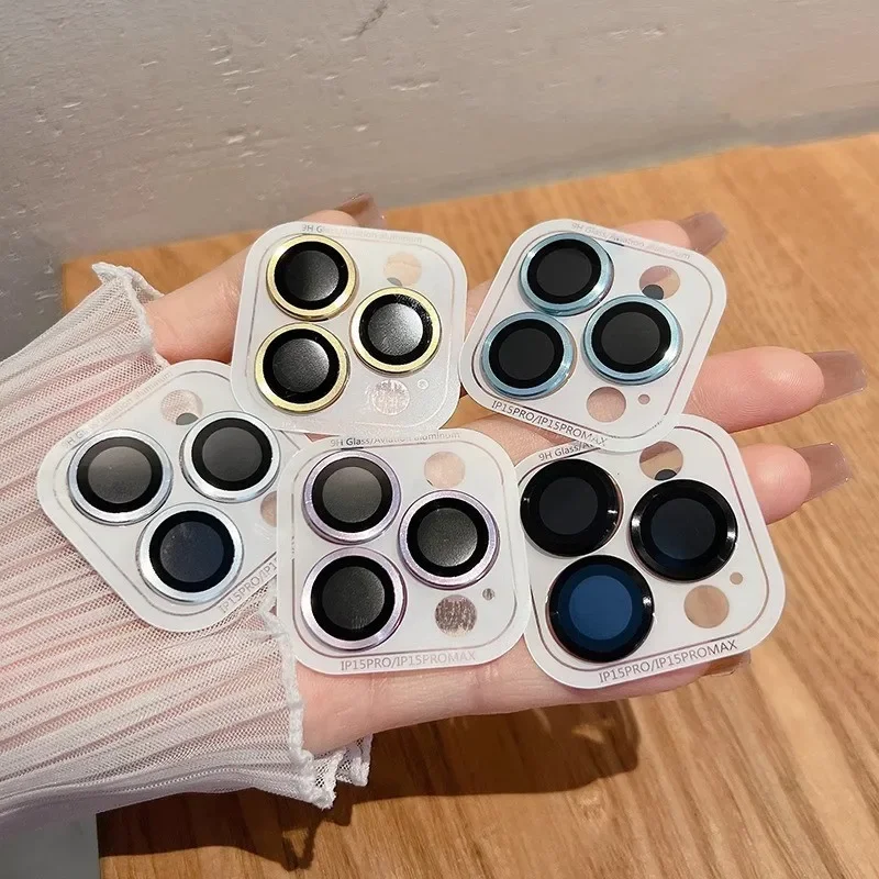 Protector de lente de teléfono móvil para IPhone, anillo de lente con estampado 14CD 13, Protector de cámara trasera 15plus 12 mini 15 Promax, 2-3 uds.