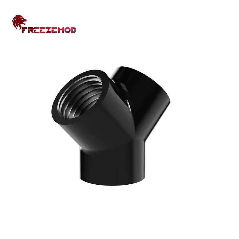Adaptador de montaje de distribuidor de refrigeración por agua, divisor interior en forma de Y en T G1/4 ''X3, negro/plateado, HDTD-3YTB - imagen 2