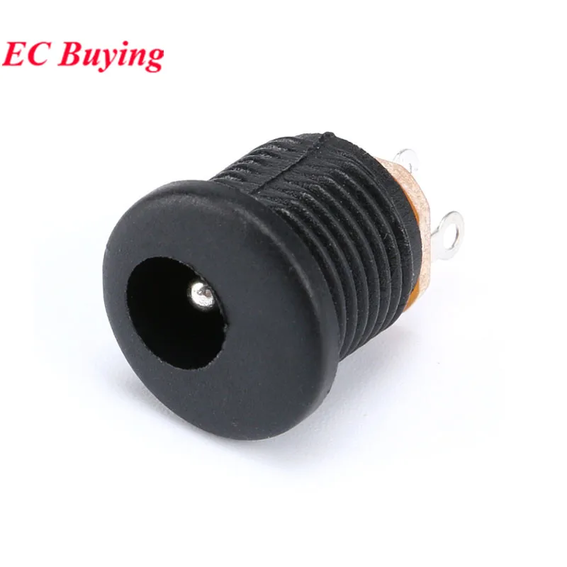 10 Uds DC-022 12V 3A enchufes macho de plástico + conector hembra de montaje en Panel 5,5*2,1mm conector de alimentación CC suministros eléctricos 5,5x2,5 - imagen 2