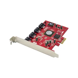 Adaptador PCI-e x1 a 4 Puertos SATA III – Controladora RAID
