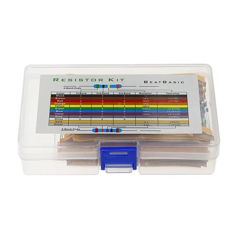 1280 Uds 64 valores x 20 piezas Kit de resistencias de 1/8W 1% juego surtido de resistencias de película metálica 1ohm - paquete de muestras de resistencias de 10mohm - imagen 2