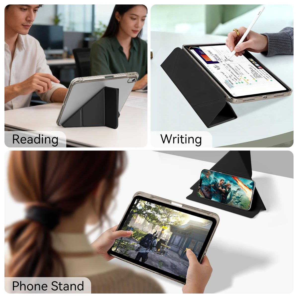 Para ipad 11 11 gen funda 10 generación Air4 5 Pro 11 pulgadas para iPad Air 11 pulgadas M2 M3 funda con portalápices Funda para tableta esmerilada - imagen 3