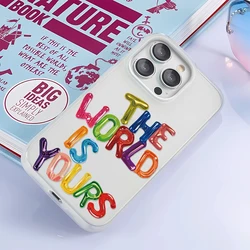 Funda iPhone 16/15/14/13/12/11 Pro Max/X, Letras en Inglés