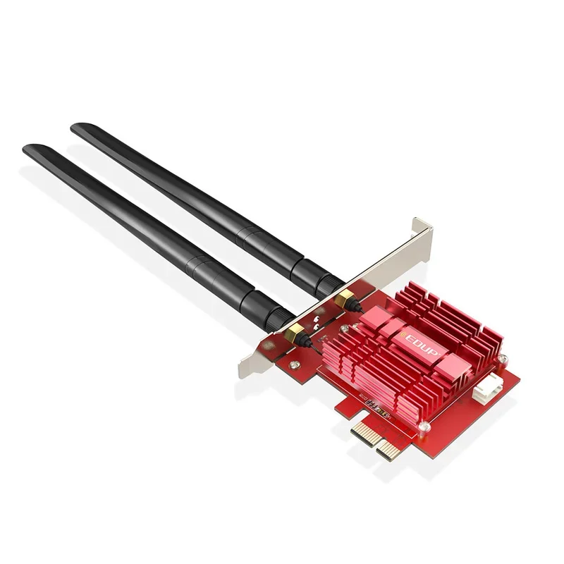Adaptador de tarjeta de red Wifi PCIe, WiFi de escritorio inalámbrico, 6 chips, tarjeta Intel AX200, Bluetooth 5,1, banda Dual 2,4G/5G, red de 2974Mbps - imagen 3