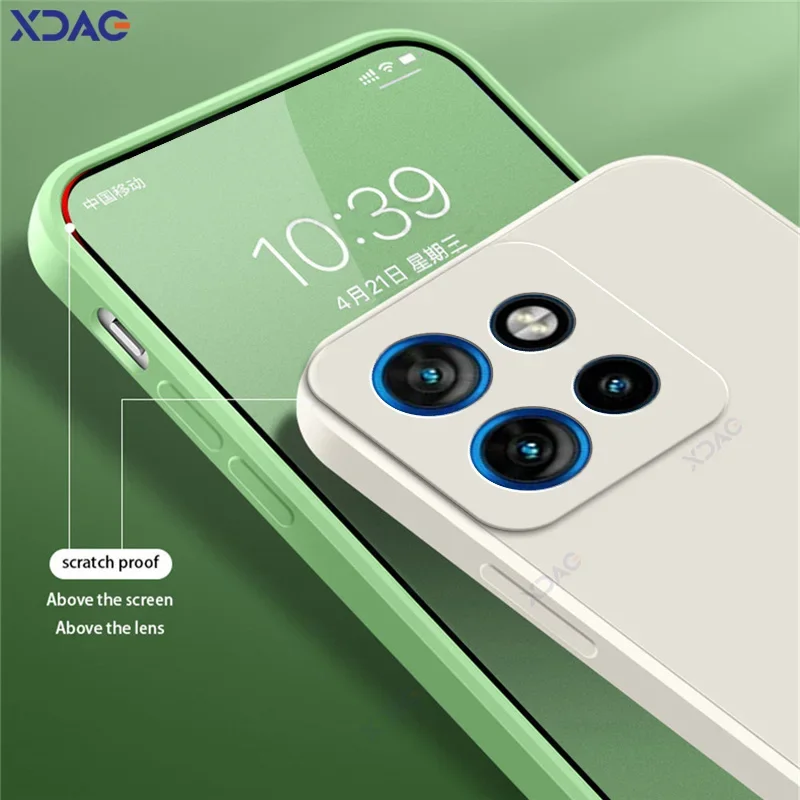 Funda de lujo de doble capa para teléfonos móviles Motorola Moto S50 Edge 50 Neo 5G MotoS50 Edge50Neo armadura de silicona líquida cuadrada suave - imagen 4