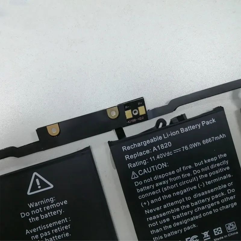 JGTM-Batería de repuesto para ordenador portátil, 11,4 V, 76WH, A1820 para MacBook Pro de 15 pulgadas, A1707 (finales de 2016, mediados de 2017), barra táctil, EMC 3162 3072 - imagen 2