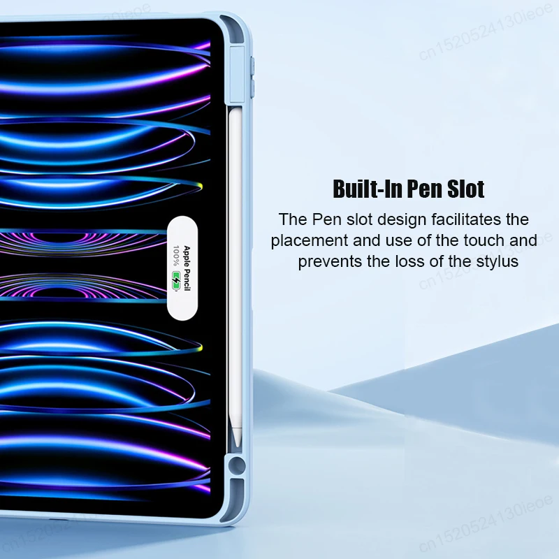 Funda magnética para iPad Air 4th, 5th, 10,9 Pro, 11, 12,9, 13 pulgadas, 10, 10, 10,2, 9, 8, 7. ª generación, funda trasera desmontable giratoria - imagen 5