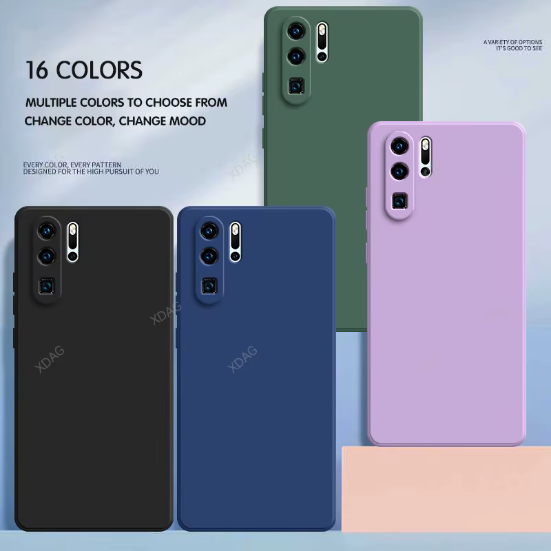 Funda de teléfono de silicona Original para Huawei P30 Pro P30Pro, carcasa trasera de capa de alta calidad con flocado interno suave de 6,47"