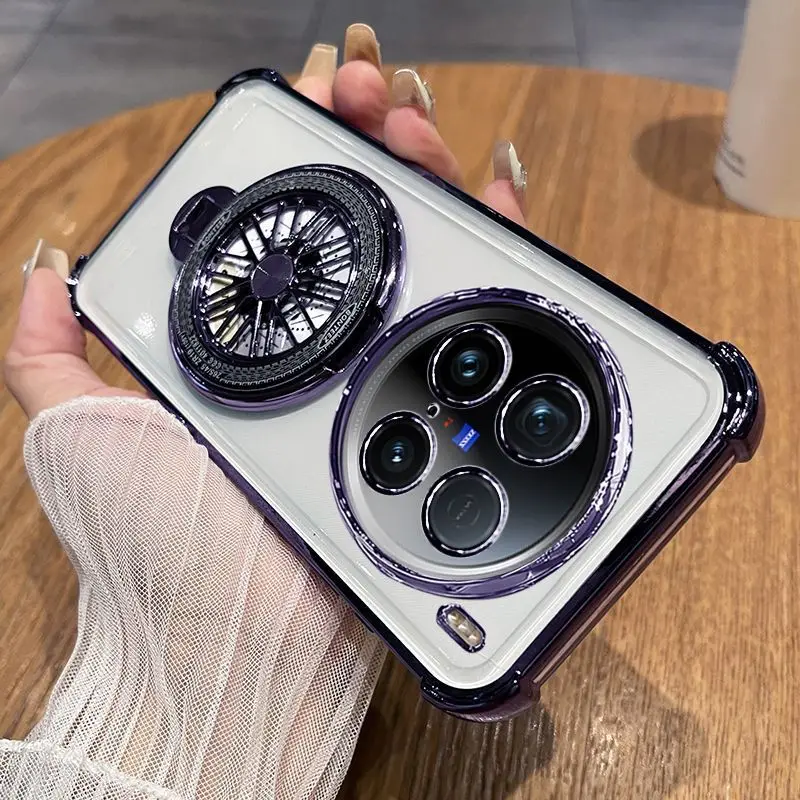 Para VIVO X200 Pro funda suave de TPU con anillo magnético a prueba de golpes funda protectora trasera para VIVO X200 Pro Mini X100S Pro Shell - imagen 5