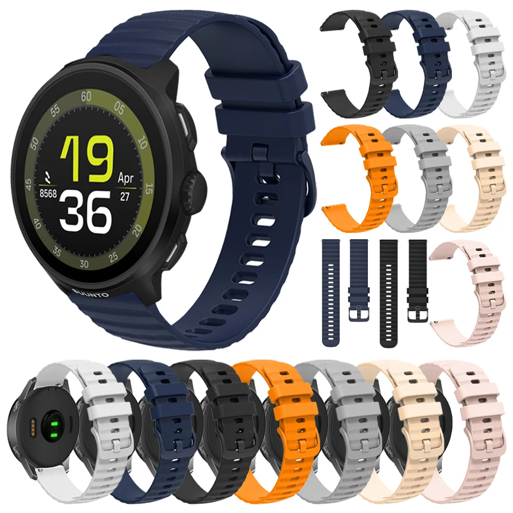Correa inteligente deportiva de silicona de 22mm para SUUNTO Run/RACE S/Ocean/VERTICAL/5 9 PEAK PRO, pulsera de repuesto para correas de reloj Xiaomi/Redmi