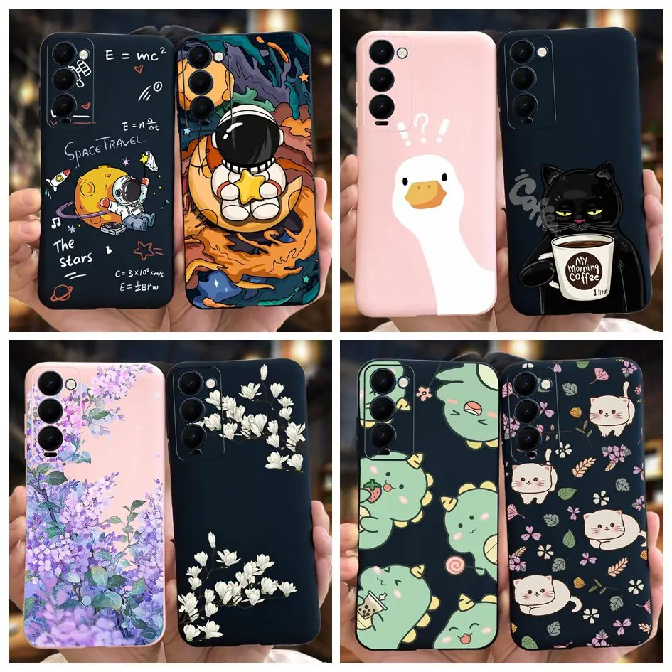 Para Tecno Camon 18P funda CH7n CH7 Funda de teléfono a prueba de golpes Popular flor delgada Funda para Tecno Camon 18 Premier Camon18 18i parachoques