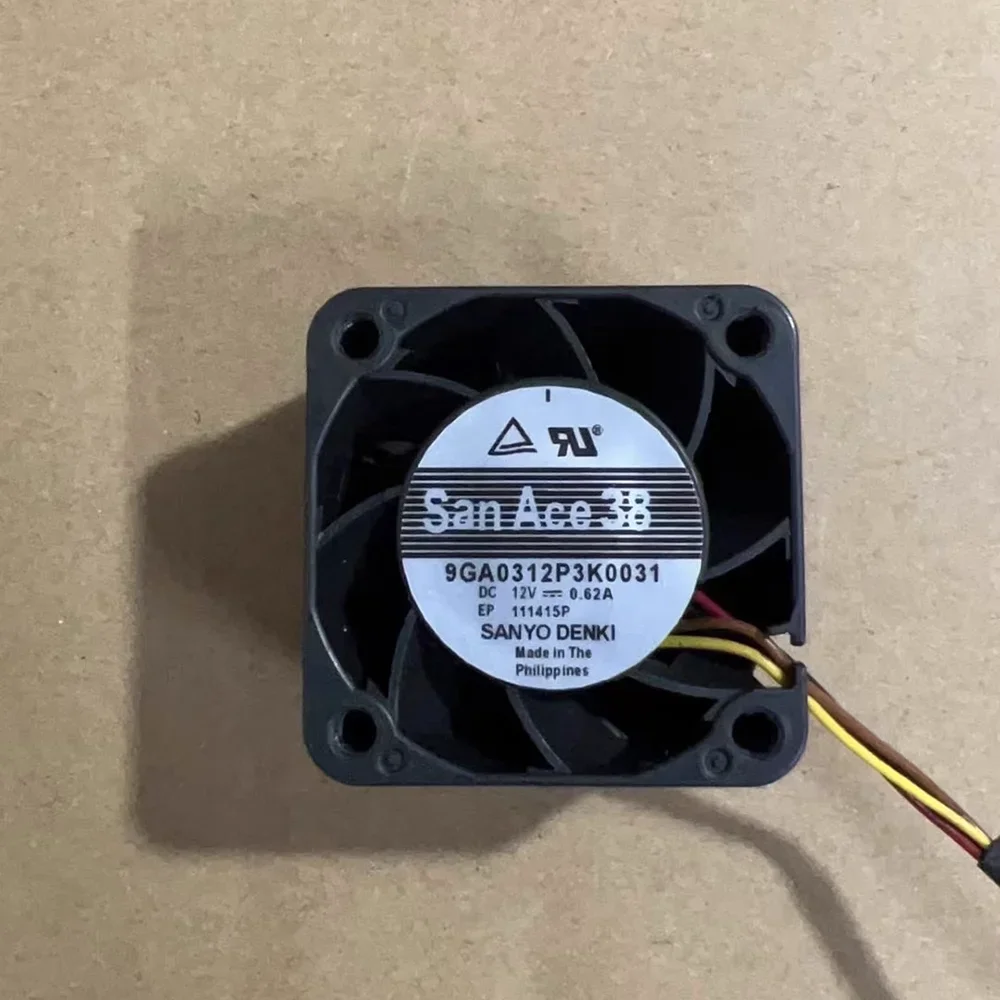 Ventilador Original para 9GA0312P3K0031 San Ace 38 DC 12V 0.62A ventilador de refrigeración de doble bola 3828 3,8 CM 38x38x28mm - imagen 2