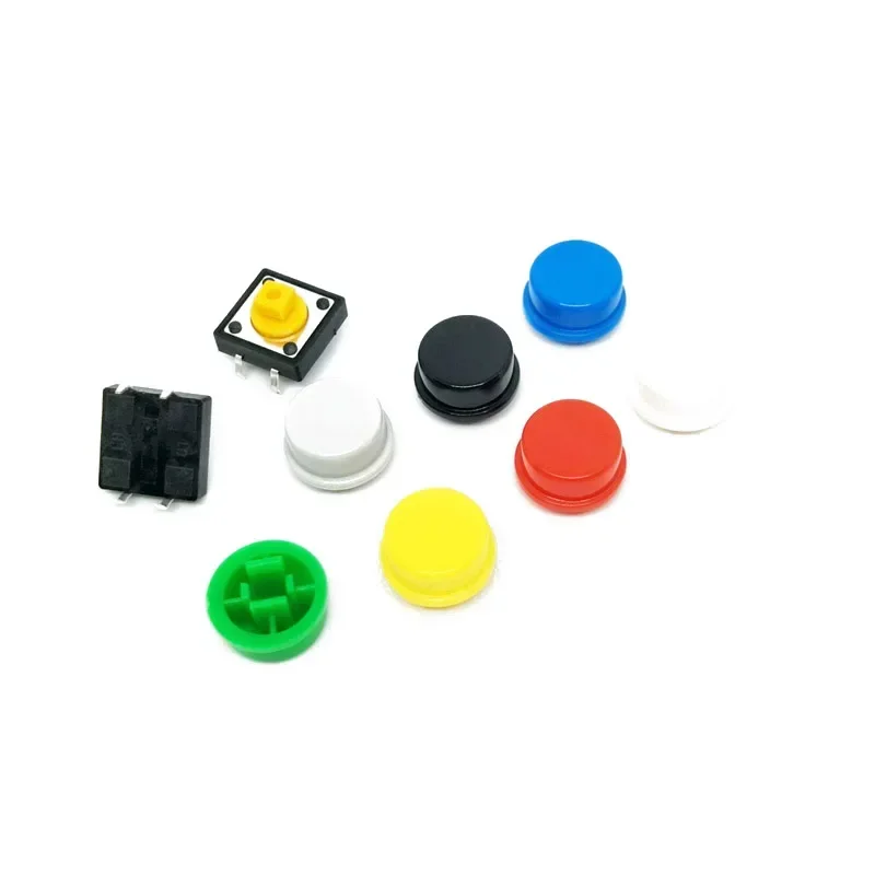 Tapas de botón táctiles redondas para piezas, interruptor de llave Micro táctil para ARDUINO, 12x12x7,3 MM, 12x12x7,3 MM, 12x12x7,3, 50 B3F-4055