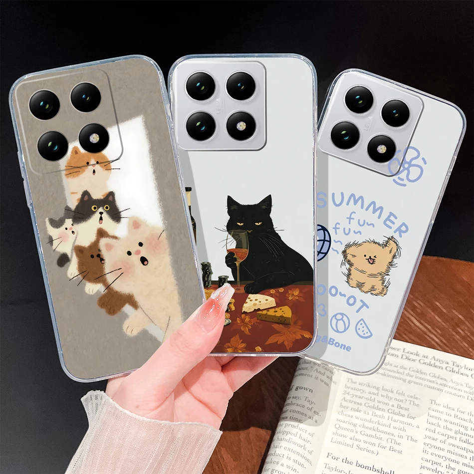 Para Xiaomi 15T 14T Pro Funda de teléfono encantadores patrones de peces suave TPU parachoques de silicona transparente para Xiaomi 15TPro 14 T Funda ligera - imagen 2