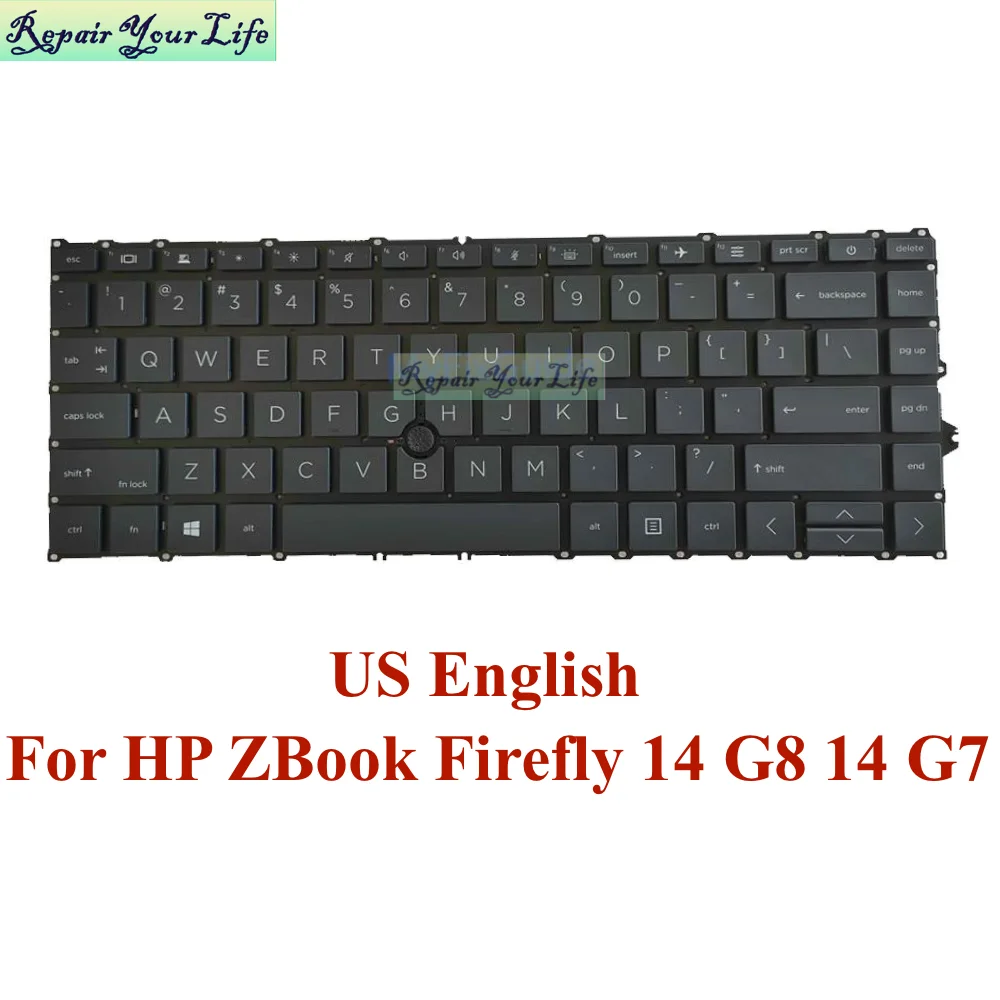 Teclado retroiluminado para HP ZBook Firefly 14, G8 14, G7, PT, BR, Portugués