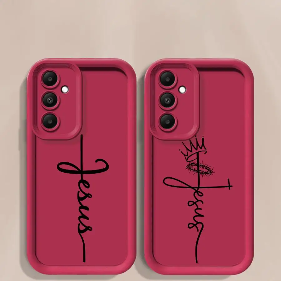 Coque de téléphone à motif croisé Cool, étui en TPU souple pour Samsung Galaxy A24 A32 A22 A25 A26 A35 A52 A33 A54 A73 A56 A36 A21s A55 - imagen 4