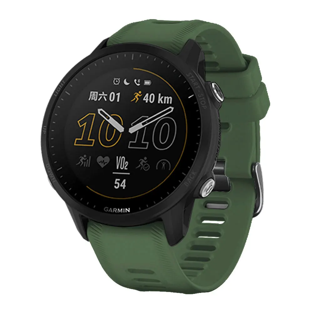 Correas de reloj oficiales para Garmin Forerunner 955, pulsera de silicona de 22mm para reloj Forerunner 945 935 745 Fenix 5 6, correa - imagen 4