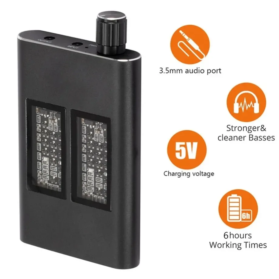 PzzPss 16-300 ohm amplificador de auriculares 16-150 ohm amplificador de auriculares HiFi 3,5mm Jack Aux amplificador de Audio ajustable portátil - imagen 3