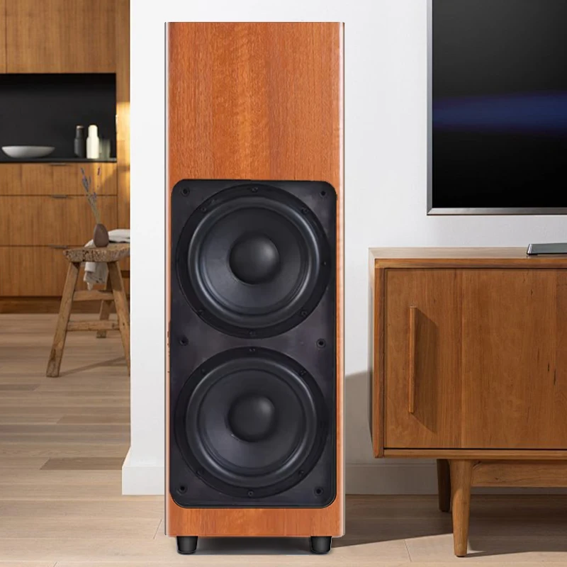 Subwoofer de madera activo/pasivo, altavoz HiFi doble de 8 pulgadas, caja de sonido de alta potencia para cine en casa, entusiastas del Audio, cine en casa