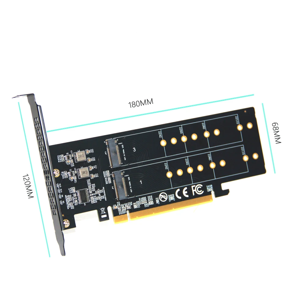Tarjeta de expansión adaptadora M.2 NVME a PCIe 4,0x16, placa base de PC M.2 SSD PCIe4.0 X8 para discos de estado sólido 2242 2260 2280 22110 - imagen 2