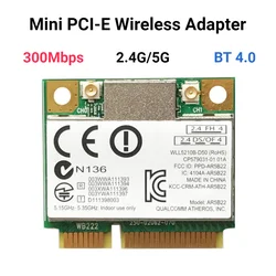 Adaptador WiFi PCI-E Dual Band Bluetooth para Portátil