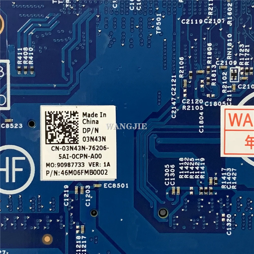 15203-1 para la placa base del cuaderno del ordenador portátil Dell Latitude 13 3350 3215U CN-03N43N 03N43N 3N43N placa base 100% probado OK - imagen 5