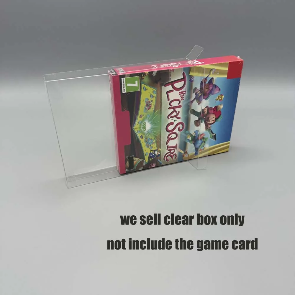 Cubierta de plástico PET con pantalla transparente para Switch, caja de almacenamiento de casete versión UE Plucky Squire, caja de prevención de polvo