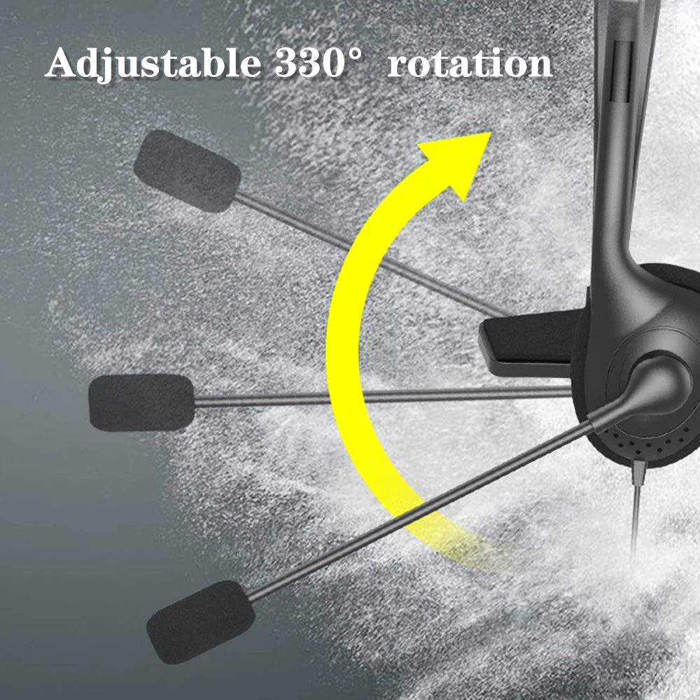 Auriculares con cable para centro de llamadas, audífonos de una sola cara con micrófono y cancelación de ruido para llamadas claras, para PC, ordenador y portátil - imagen 4