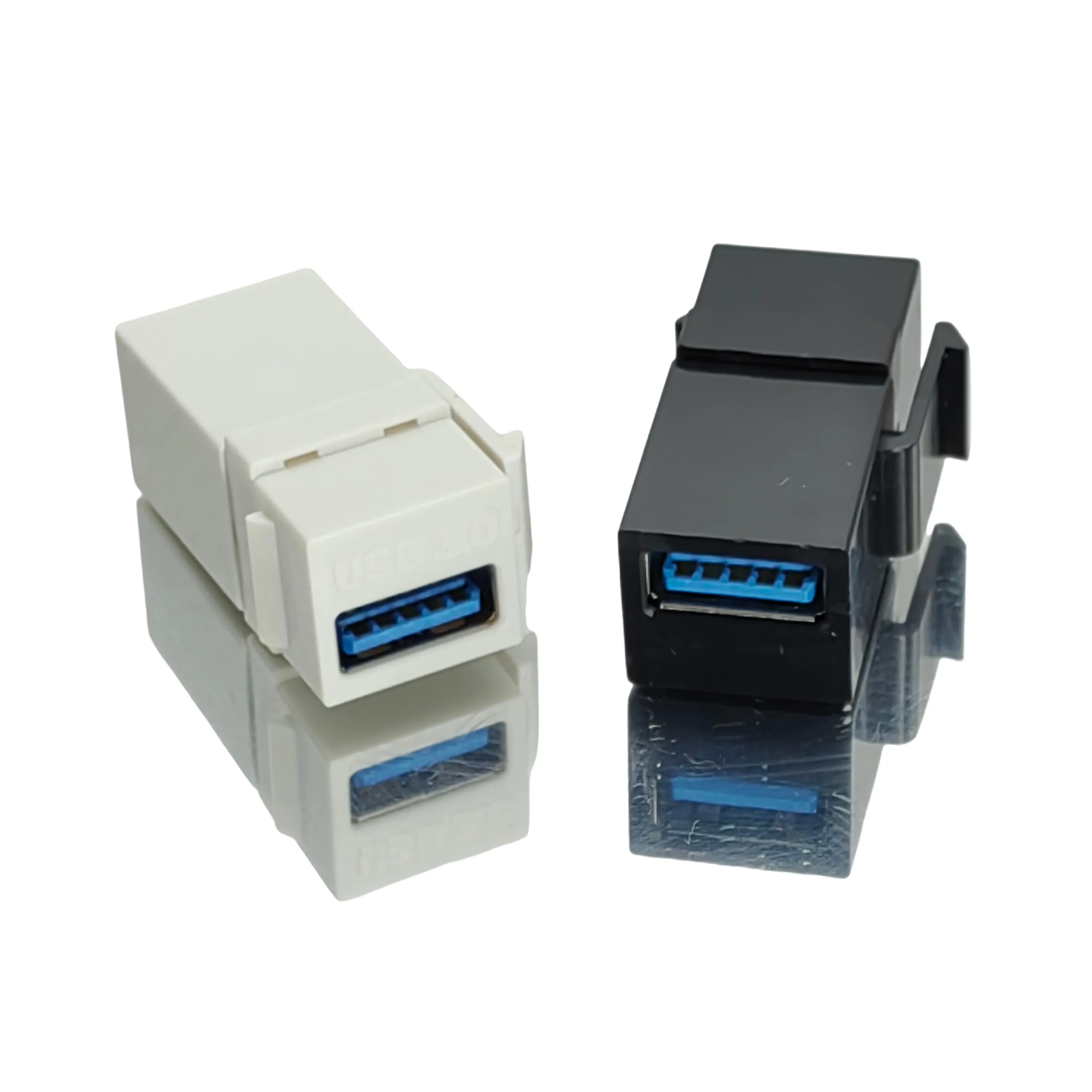 USB 3,0 Keystone Jack inserta adaptadores USB a USB adaptador de conector acoplador hembra a hembra para Panel de salida de placa de pared