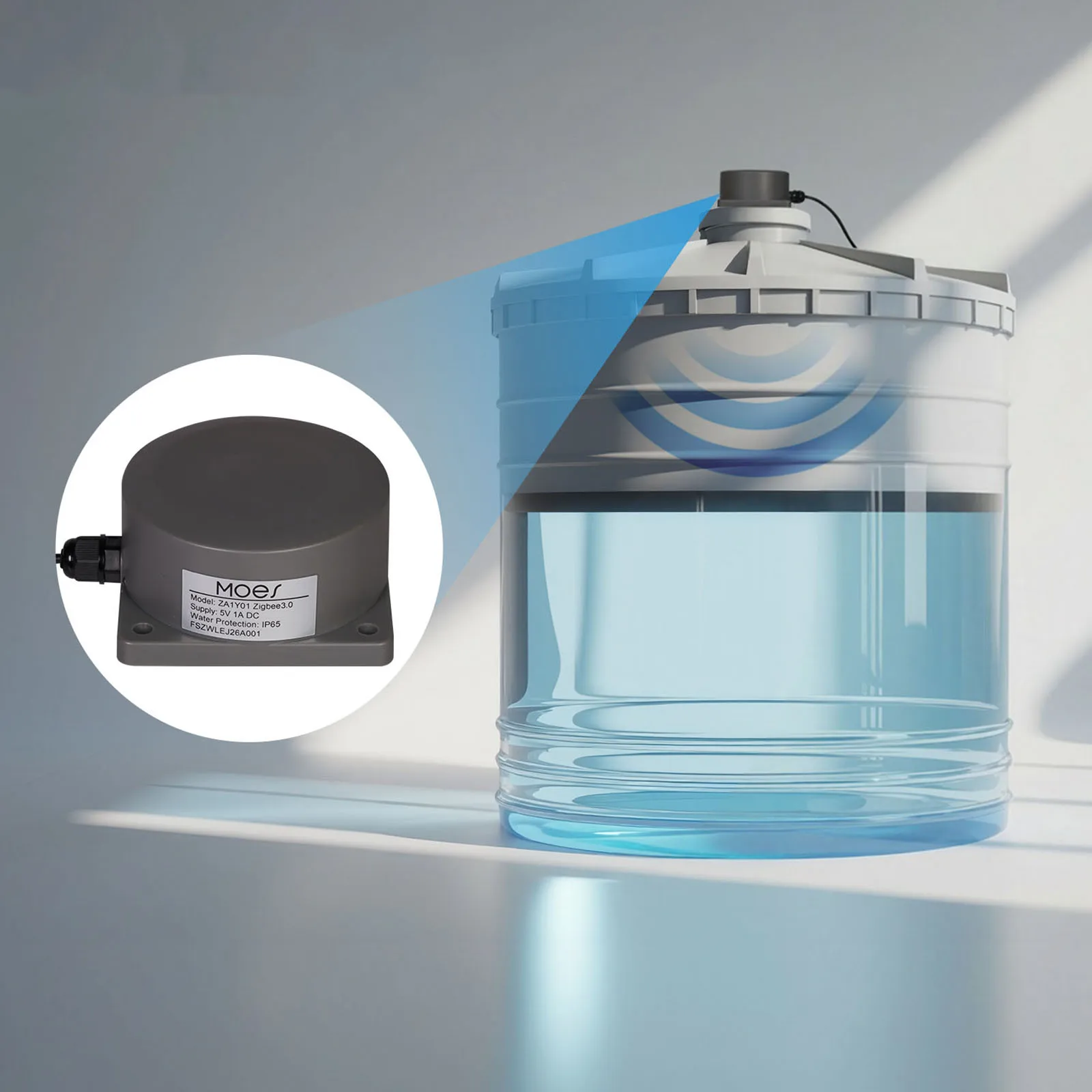 Monitor de Nivel de Agua WiFi/ZigBee con Alertas en Tiempo Real y Control Remoto por Aplicación, Detector de Nivel de Agua IP65 Resistente al Agua para el Hogar - imagen 3